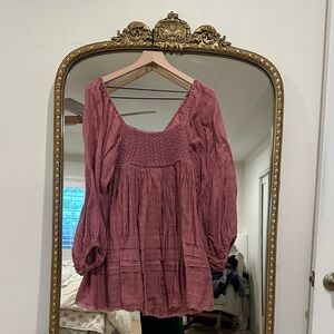 Free People Dusty Rose Blouse